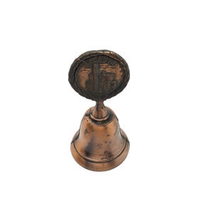 Vintage Atlanta Copper Alloy Souvenir Service Bell, 4" Tall, Dogwood City